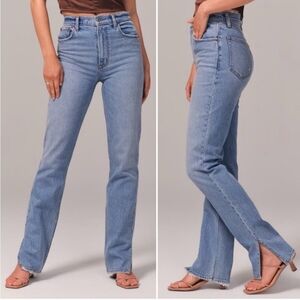 Abercrombie & Fitch Curve Love The 90s Straight Ultra High Rise Jeans Size 25 0s